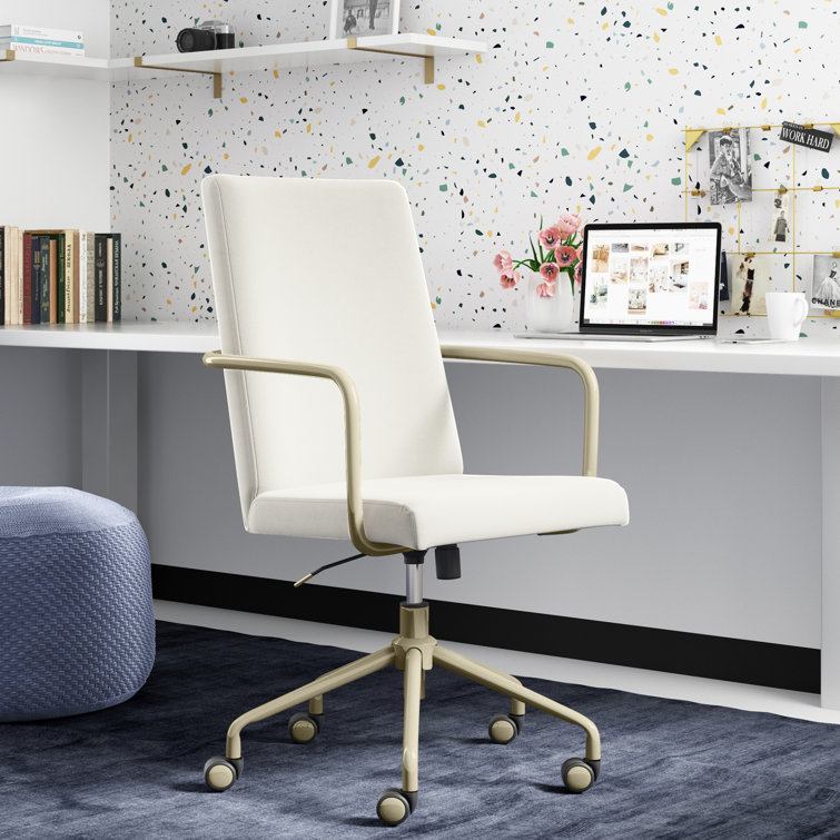 Cream gold office outlet chair